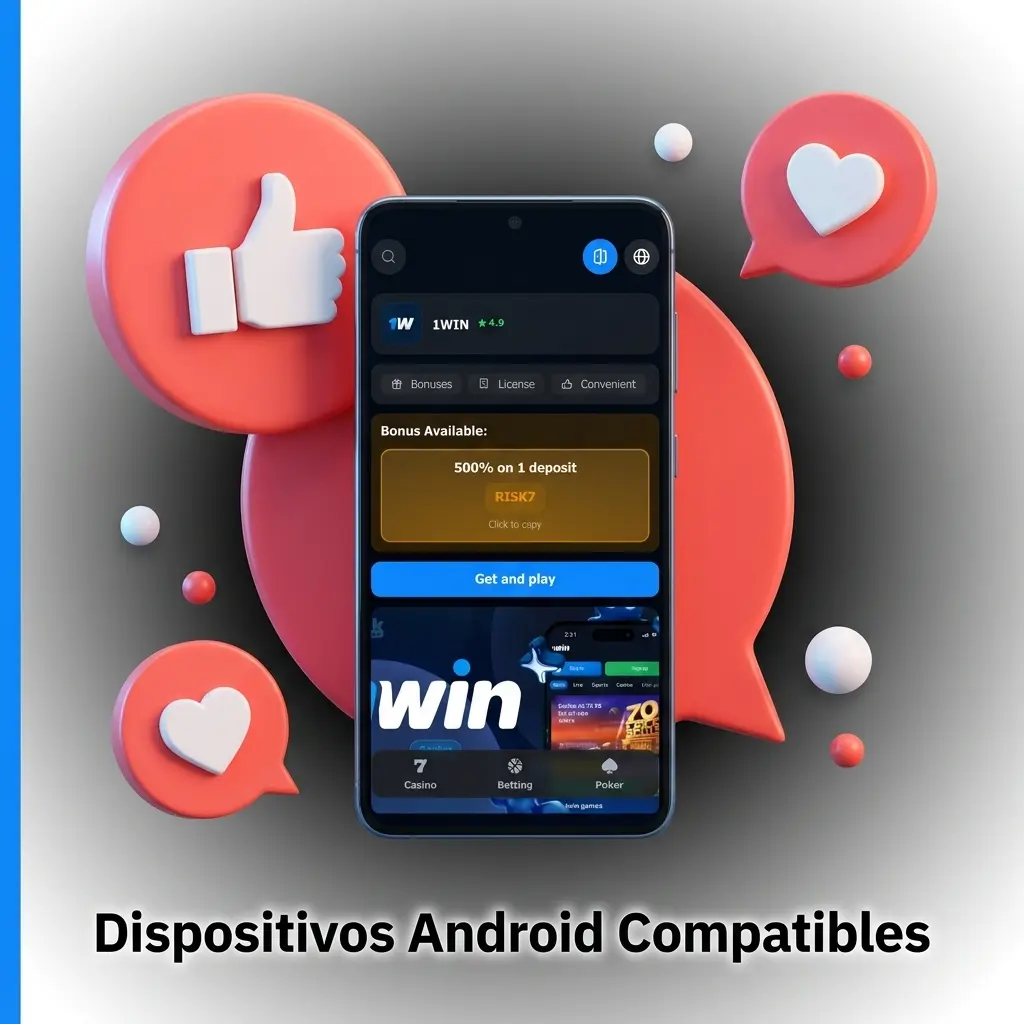 Dispositivos Android compatibles con la app 1win en Chile: Samsung, Xiaomi, Motorola, LG, Huawei, Oppo y más