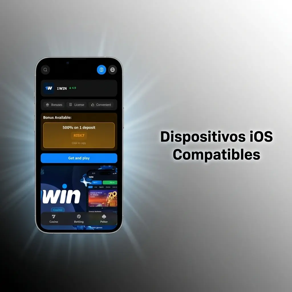 Dispositivos iOS compatibles con la app 1win: iPhone X, 11, 12, 13, 14 y 15 en todas sus versiones