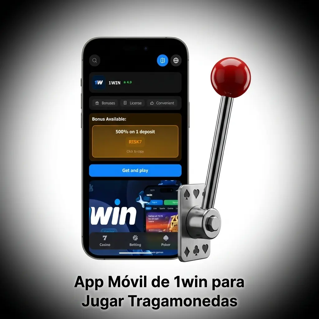 App móvil de 1win para jugar tragamonedas con interfaz táctil optimizada en Android e iOS