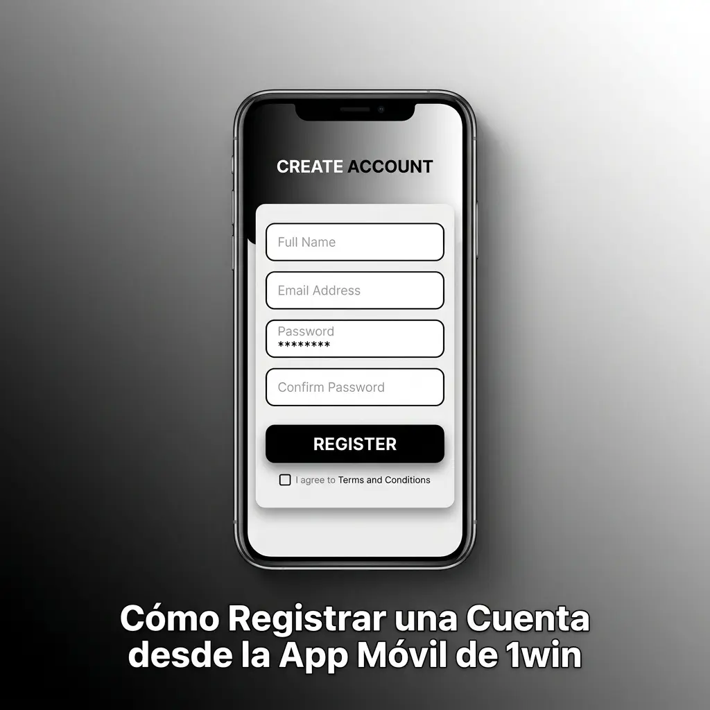 Pasos para registrar una cuenta en 1win desde la app móvil en iPhone de forma rápida