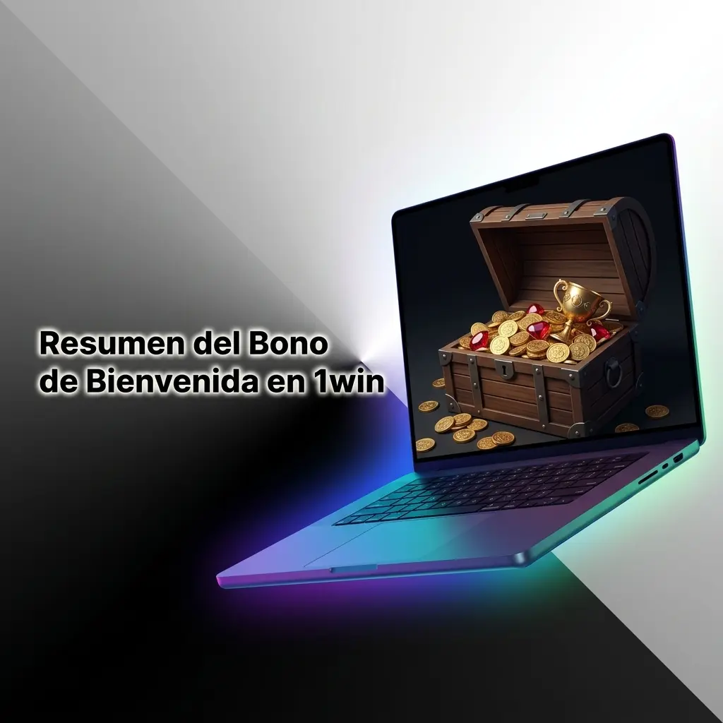 Tabla resumen del bono de bienvenida en 1win con porcentajes y giros gratis por cada depósito